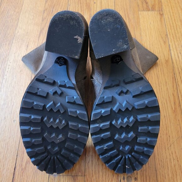 Sam Edelman 8.5M Brown‎ Leather Ankle Boots Heels FRANKLIN Suede - Picture 3 of 8